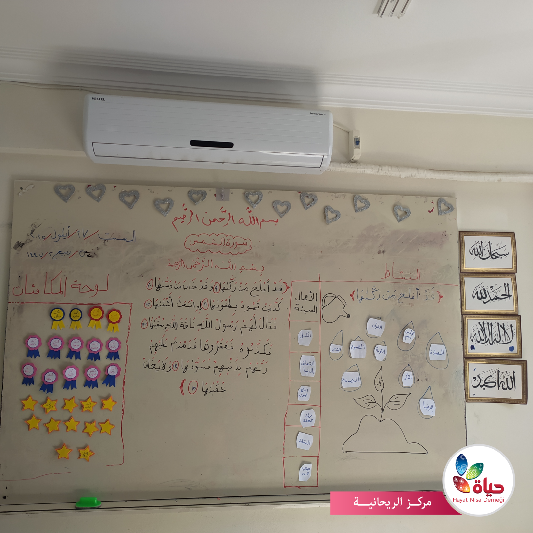 حلقات تحفيظ القرآن الكريم مستمرة في مركز الريحانية
